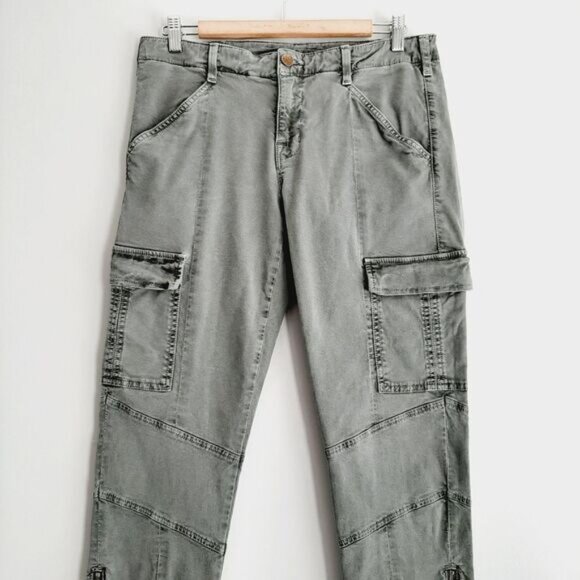 J BRAND Houlihan Vintage Olive Cargo Ankle Zip Low Rise Jeans Sz 31 - Picture 3 of 15